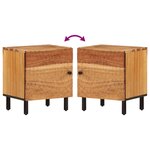 vidaXL Table de chevet 40x33x46 cm Bois d'acacia massif