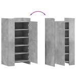 vidaXL Armoire à chaussures gris béton 52x37 5x100cm bois d'ingénierie
