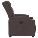 vidaXL Fauteuil inclinable électrique Marron foncé Tissu