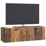 vidaXL Meuble TV mural 98 x 31 x 30 cm Bois ancien Bois d'ingénierie