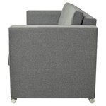 vidaXL Ensemble de canapés deux pièces Tissu Gris clair