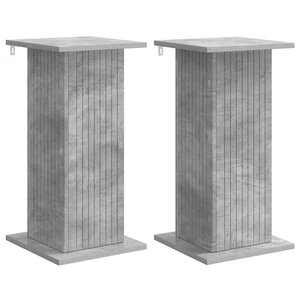 vidaXL Support de Plante 2 pc Gris béton 30 5 x 30 x 60 5 cm