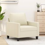 vidaXL Fauteuil Crème 60 cm Similicuir