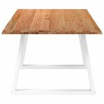 vidaXL Table à manger avec bord naturel 200x100x74cm bois massif chêne