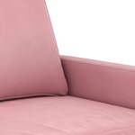 vidaXL Canapé à 3 places Rose 180 cm Velours