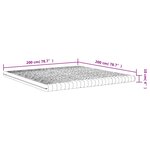vidaXL Matelas en mousse blanc 200x200 cm 7 zones dureté 20 ILD