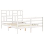 vidaXL Cadre de lit sans matelas blanc 140x200 cm bois massif