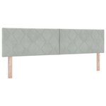 vidaXL Tête de lit LED Gris clair 180 cm Velours
