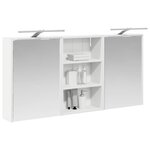 vidaXL Ensemble de Meubles de Salle de Bain 3 Pièces 126 x 16 x 62.5 cm