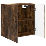 vidaXL Armoire Murale 59 x 31 x 60 cm Bois d'ingénierie Chêne fumé