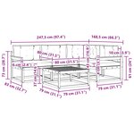 vidaXL Ensemble de canapés d'extérieur 5 pc Blanc et gris clair