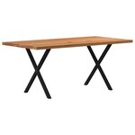 vidaXL Table à manger marron clair bois de chêne massif rectangulaire