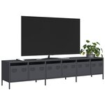 vidaXL Meuble TV anthracite 202x39x43 5 cm acier laminé à froid