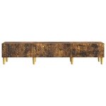 vidaXL Meuble TV 147 x 34 5 x 30 cm Chêne fumé Bois d'ingénierie