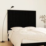 vidaXL Tête de lit murale Noir 146 5x3x110 cm Bois massif de pin