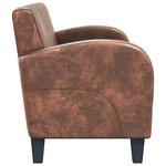 vidaXL Canapé à 2 places Daim synthétique Marron