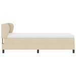 vidaXL Lit à ressorts avec matelas Crème 80 x 200 cm tissu