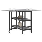 vidaXL Table à dîner 122 x 80 x 76 5 cm Bois d'ingénierie Sonoma gris
