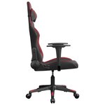 vidaXL Chaise de jeu de massage Noir et rouge bordeaux Similicuir