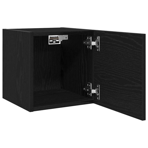 vidaXL Meuble TV 2 Pièces Chêne noir 30 5 x 30 x 30 cm Bois d'ingénierie