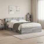 vidaXL Cabinet de Tête de Lit Sonoma gris Bois d'ingénierie
