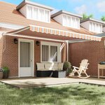 vidaXL Auvent Rétractable Multicolore 450 × 300 cm Polyester et métal