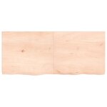 vidaXL Étagère murale 140x60x(2-6) cm bois de chêne massif non traité