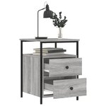 vidaXL Tables de chevet 2 Pièces sonoma gris 44x45x60cm bois d'ingénierie
