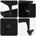 vidaXL Chariot de cuisine Chêne noir 87 5 x 38 5 x 84 5 cm