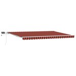 vidaXL Auvent Rétractable orange et marron 500 × 350 cm Tissu et acier