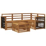vidaXL Ensemble de canapés d'extérieur 5 pc Naturel Polyester