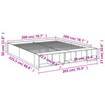 vidaXL Cadre de lit sonoma gris 200x200 cm bois d'ingénierie