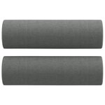 vidaXL Ensemble de canapés 2 Pièces coussins gris foncé tissu