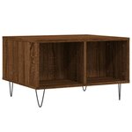 vidaXL Table basse Chêne marron 60x50x36 5 cm Bois d'ingénierie
