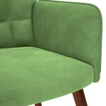 vidaXL Chaise de relaxation avec tabouret Vert clair Velours