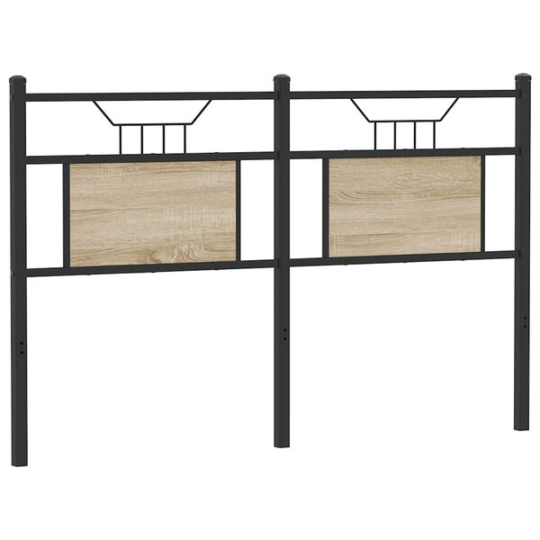 vidaXL Tête de lit chêne sonoma 150 cm bois d'ingénierie et acier