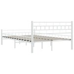 vidaXL Cadre de lit sans matelas blanc métal 140x200 cm