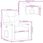 vidaXL Fauteuil inclinable Crème Tissu