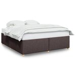 vidaXL Cadre de lit sans matelas marron foncé 200x200 cm tissu