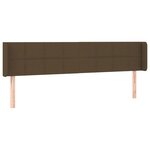 vidaXL Tête de lit à LED Marron foncé 203x16x78/88 cm Tissu