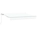 vidaXL Auvent Rétractable Blanc 300 x 200 cm tissu