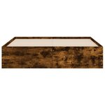 vidaXL Cadre de lit avec tiroirs sans matelas chêne fumé 150x200 cm