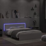 vidaXL Cadre de lit avec LED sans matelas blanc 150x200 cm
