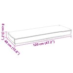 vidaXL Coussins de palettes pour banc 2 Pièces Taupe 120x40x8 cm en tissu Oxford
