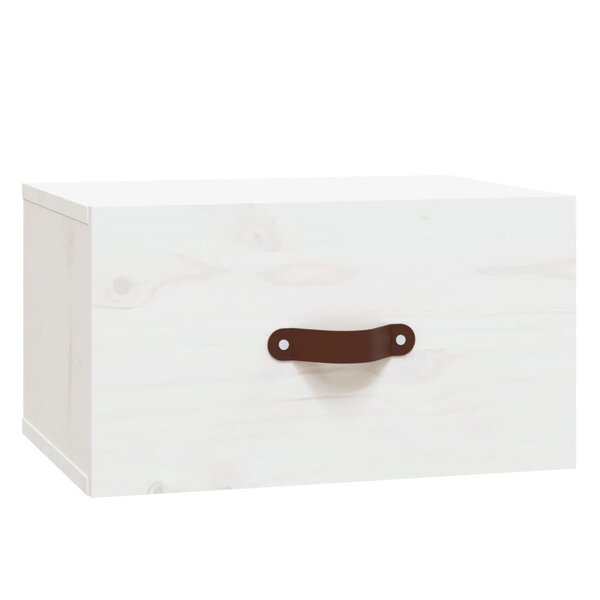 vidaXL Table de chevet murale Blanc 40x29 5x22 cm