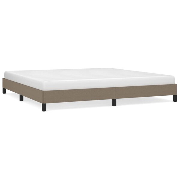 vidaXL Cadre de lit sans matelas taupe 200x200 cm tissu