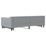 vidaXL Lit de jour avec lit gigogne gris clair 100x200 cm tissu