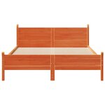 vidaXL Cadre de lit sans matelas cire marron 140x190cm bois pin massif