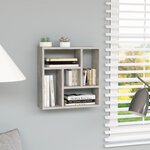 vidaXL Étagère murale Gris béton 45 1x16x45 1 cm Bois d’ingénierie
