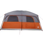vidaXL Tente de cabine familiale 10 personnes gris orange imperméable